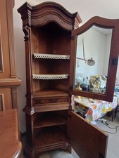 Vetrina  ad angolo  In Legno! Composta Da Due Pezzi Sovrapponibili