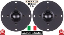 2 Pz. Kores Audio KSQ802 Tweeter da 4" 100mm a Cupola in Seta 2x100W RMS 8 Ohm