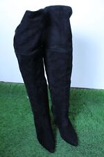 STIVALE DONNA GAMBALE ALTO FINO AL GINOCCHIO CAMOSCIO NERO NUM 38