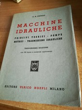 HOEPLI - MACCHINE IDRAULICHE (C.A.Cavalli)-PRINCIPI-POMPE MOTRICI- 1966 - OTTIMO
