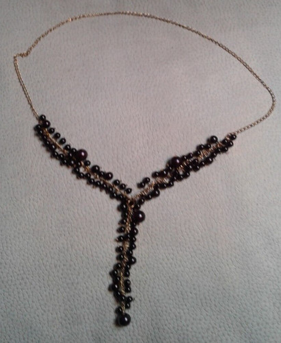 Collana grappolo dorata - a,