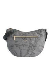Alviero Martini Prima Classe - Borsa a tracolla grande in tessuto soft Geo Dark 
