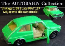 FIAT 127 VERDE BRILLANTE ORIGINALE ANNI 70 MAJORETTE FRANCESE MODELLINO AUTO D'EPOCA PRESSOFUSO