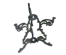 Gambe tavolo tondo nero vintage ghisa giardino parco patio balcone antico AA218