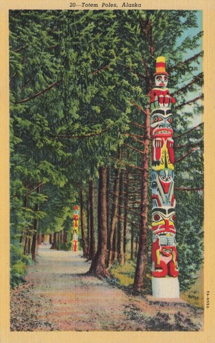 Cartolina alaska totem - cartolina, e