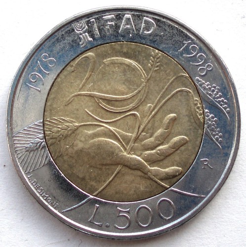 Italia 500 lire 1978 1998 - italia,