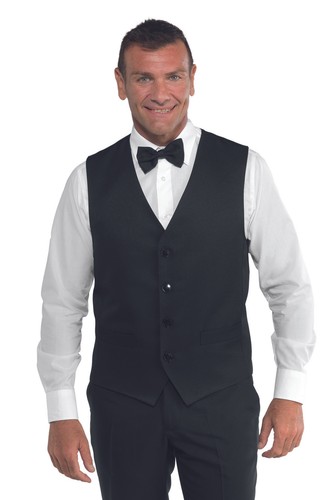 Gilet cameriere unisex nero - gilet,