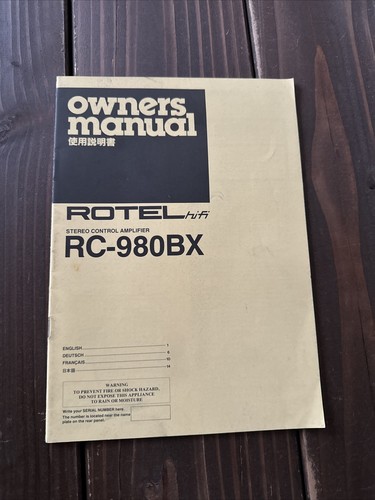 Rotel hifi 980bx - hifi, rc-980bx