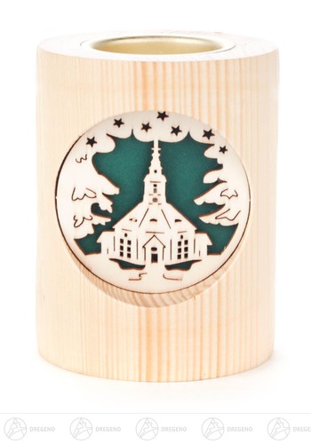 Porta tealight con sua chiesa - con,