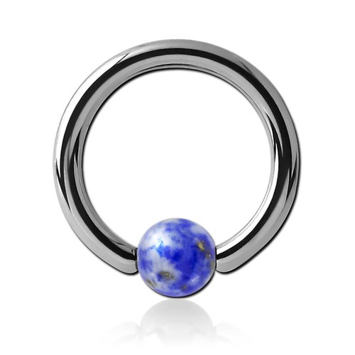Anello titanio con sfera in - in,
