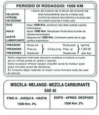 C228 - ISTRUZIONI RODAGGIO