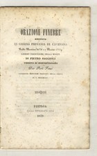 Orazione funebre recitata in