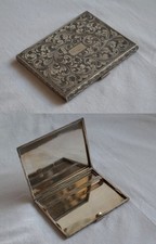 PORTA SIGARETTE FINEMENTE CESELLATO ARGENTO 800 PUNZONATO PRIMA META' DEL '900