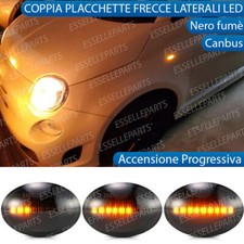 COPPIA FRECCE LATERALI PROGRESSIVE A LED PER ABARTH FIAT 500 595 500C NERO FUME'