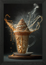 caffè latte con cornice wall