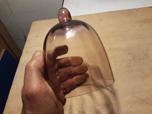 Campana vetro soffiato rosa - vetro,