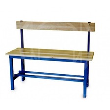 Panca spogliatoio con seduta e schienale, in tubo di acciaio, da mt 1, Morale...