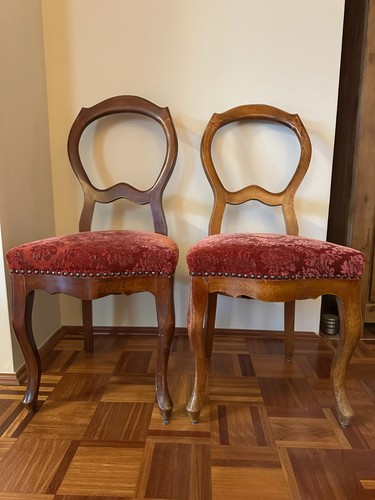 Set vecchie sedie imbottite - vecchie,