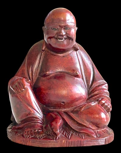 Buddha felice legno - felice,