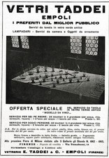 PUBBLICITA' 1931 VETRI TADDEI