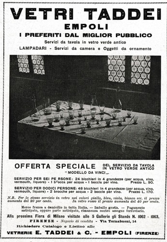 Pubblicita 1931 vetri taddei - pubblicita',