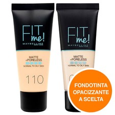 Maybelline Fondotinta Liquido Opacizzante Fit Me Matte Poreless Colore a Scelta