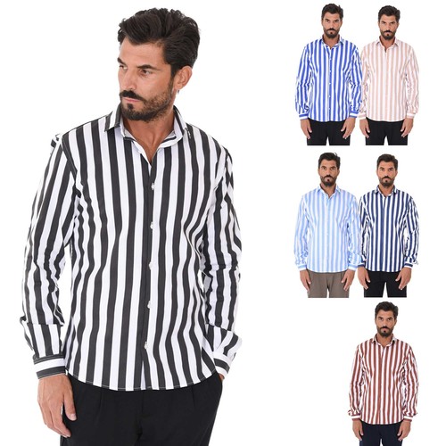 Camicia uomo elegante slim fit - camicia,