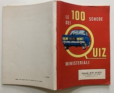 le 100 schede dei quiz ministeriali AUTOSCUOLA 1972 LIBRO SCUOLA GUIDA