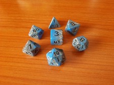 Set 7 Dadi D&D Blu Azzurro