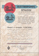 Parma Officine meccaniche LUCIANI agricoltura motori a scoppio *pubblicità