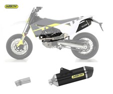 Terminale Scarico +Racc Arrow RTech Allum Nero Husqvarna 701 Supermoto 2021 2024