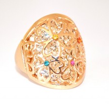 Anello donna oro dorato fascia