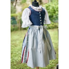 ABITO TIROLESE   tg.116 /5 anni + GREMBIULE CAMICIA