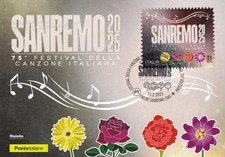 SANREMO 2025 CARTOLINA