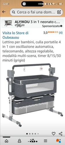 Lettino neonato oubenau - lettino,