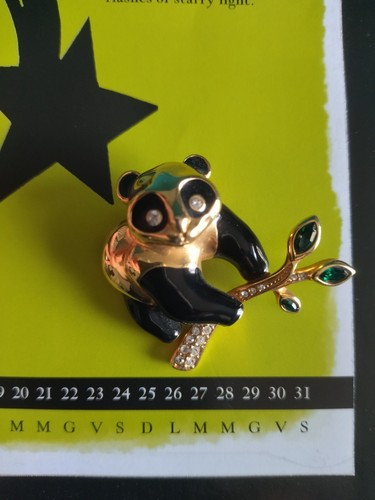 Swarovski spilla panda - "swarovski",