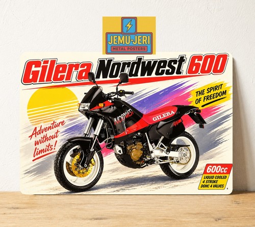 Insegna moto metallo gilera - insegna,