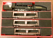 PRR (USA) - TRENO MERCI - TRASPORTO AUTO - 0-6-0 + 3 VAGONI - EP. II/III - NUOVO