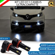 KIT FULL LED H11 FENDINEBBIA RENAULT CAPTUR 6000K BIANCO 6000 LUMEN CANBUS