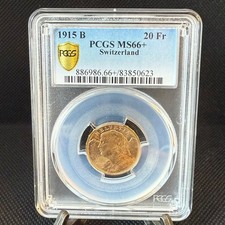 PCGS MS66 + 1915 Svizzera oro