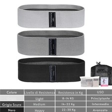 Set fasce elastiche fitness - set,