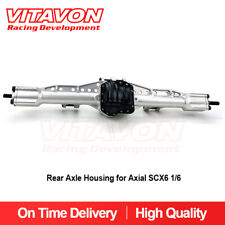 Vitavon SCX 6 Alu #7075 Alloggiamento Assale Posteriore per Axial Trail Honcho Argento+Nero