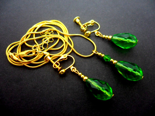 Set collana goccia e - set,