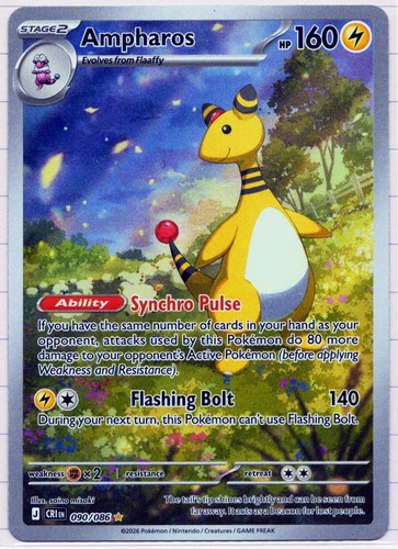 Ampharos holo illustration - ampharos,
