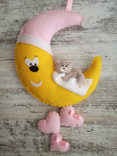 Fiocco nascita pannolenci rosa - nascita,