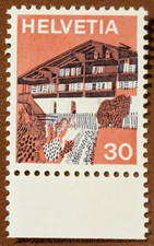 SVIZZERA '73 Mi1007 paesaggio Erlenbach im Simmental francobollo timbro MNH