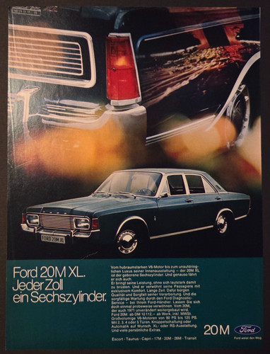 Ford 20m xl - xl, pubblicità