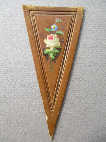 Vintage leather bookmark hand - vintage,