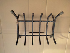 Portalegna in ferro battuto 10x10 pieno per camini a culla cm. 40x29x18H