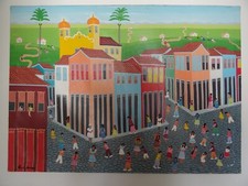 Tableau Art Naïf Signé